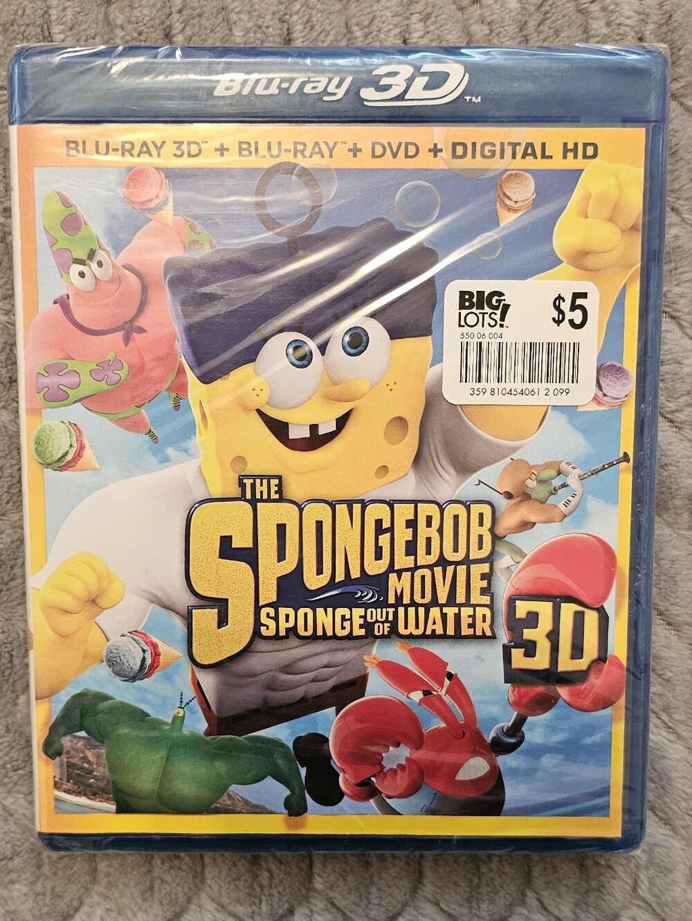 SEALED Spongebob Movie Sponge Out Of Water 3D DVD